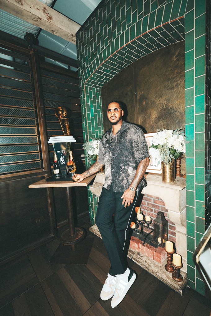 Carmelo Anthony Enjoys Moet & Chandon