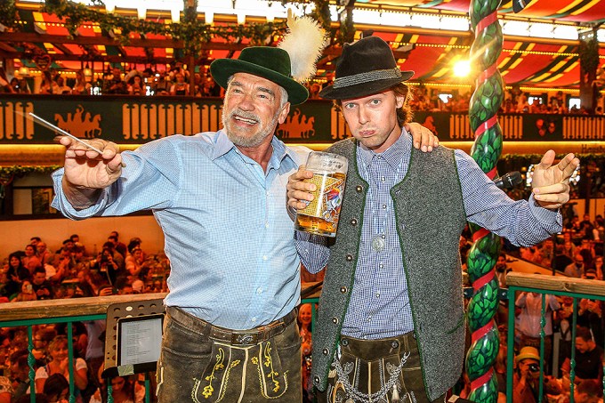 Arnold Schwarzenegger & Patrick At Oktoberfest