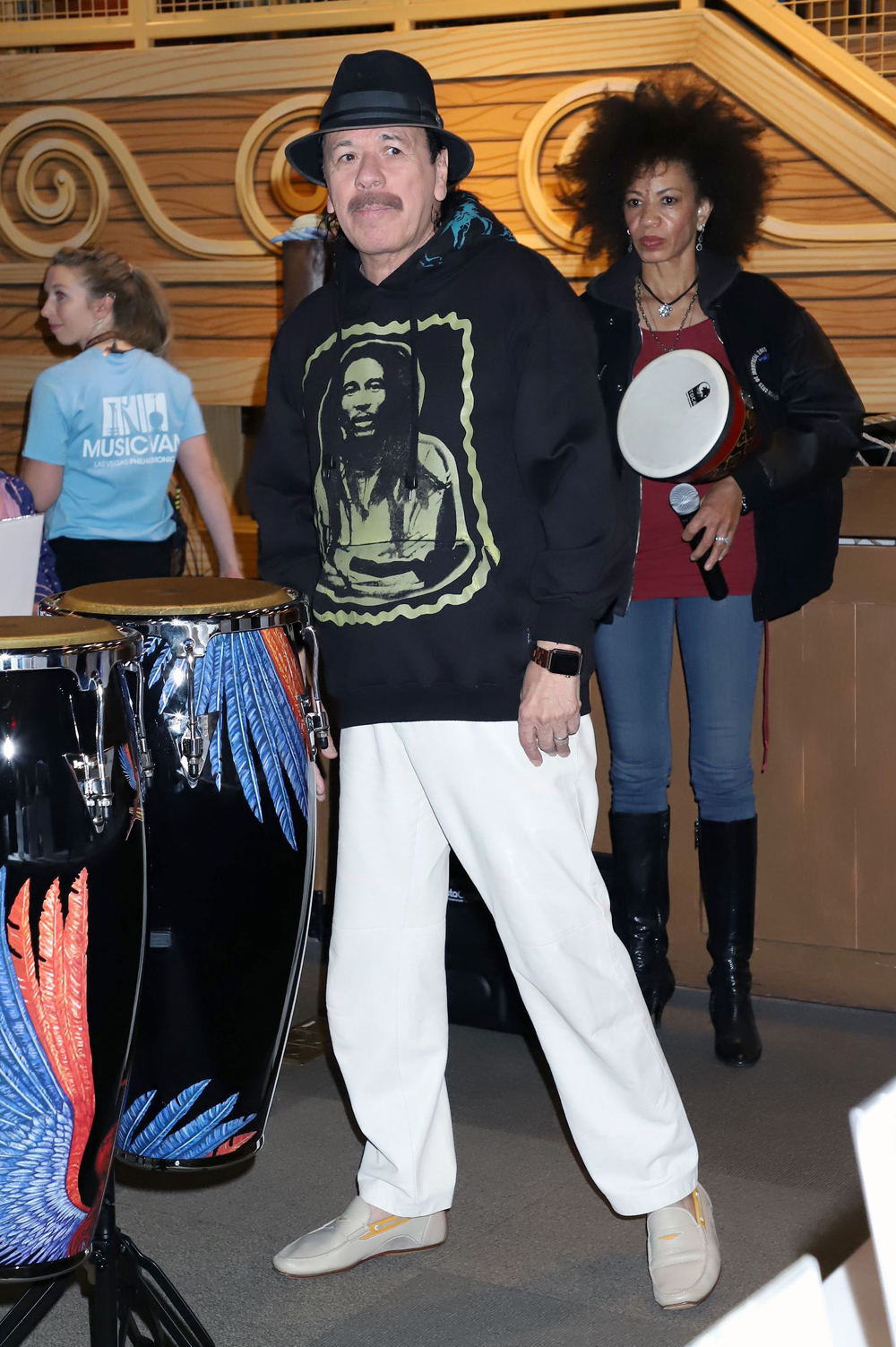 Carlos Santana and Cindy Blackman-Santana
Carlos Santana visits Discovery Children's Museum, Las Vegas, USA - 29 Oct 2019