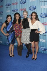 Cast of 'Glee': Jenna Ushowitz, Naya Rivera, Dianna Agron and Lea Michele
'American Idol Top 13 Party' at Area, Los Angeles, America - 05 Mar 2009