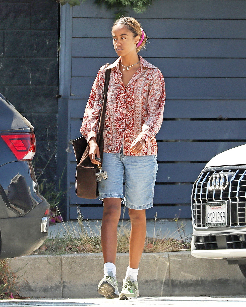 Malia Obama Denim Shorts Shopping BG