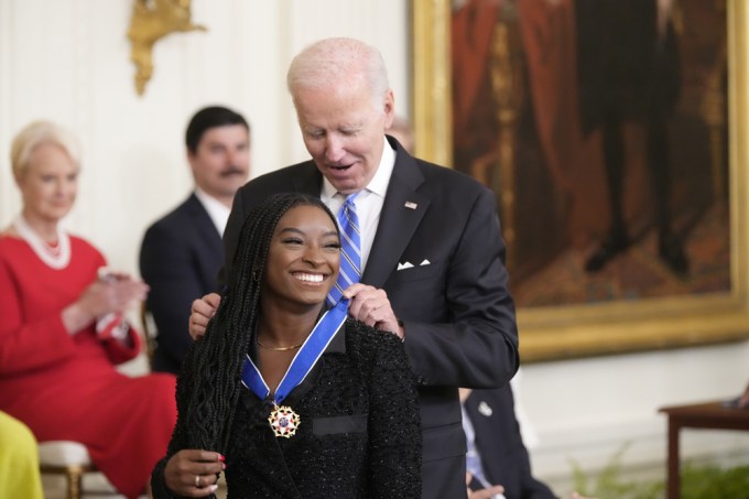 Simone Biles Accepts Her Medal Of Freedom