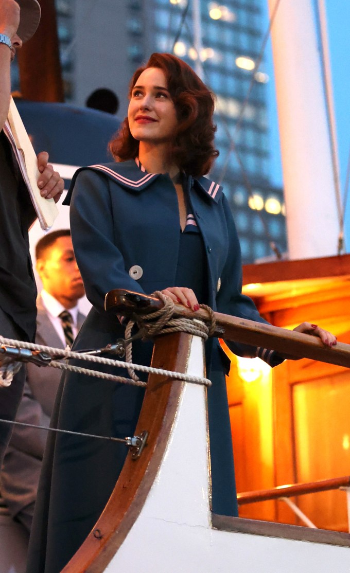 Rachel Brosnahan On A Sailing Boat