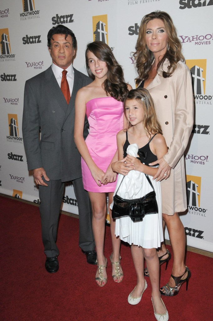 Sylvester Stallone & Family In 2010