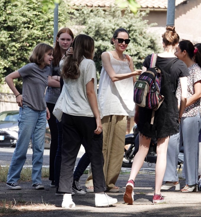 Angelina Jolie & Her Kids in Rome