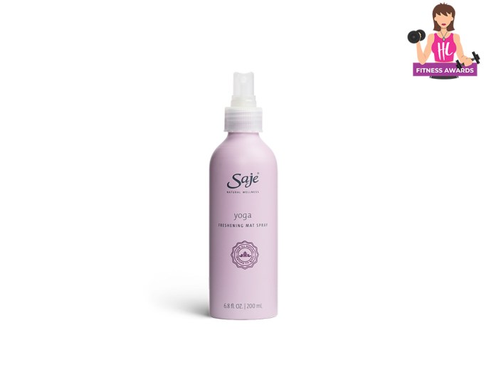 Best Gym Bag Essentials – Saje Yoga Freshening Mat Spray, $16, saje.com