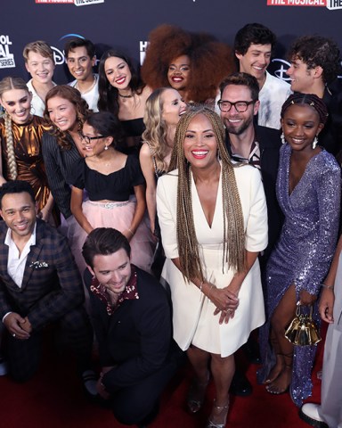 The cast and producers pose on the red carpet, prior to the premiere of the DISNEY+ Series: 'HIGH SCHOOL MUSICAL: THE MUSICAL: THE SERIES', Season three at Walt Disney Studio, in Burbank, California, USA, 27 July 2022.
DISNEY+ Series: 'HIGH SCHOOL MUSICAL: THE MUSICAL: THE SERIES', Burbank, USA - 27 Jul 2022