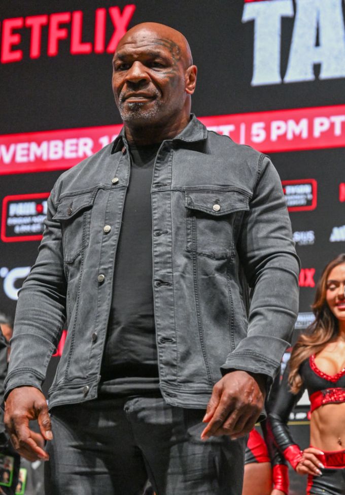 Mike Tyson at the Paul vs Tyson Press Conference