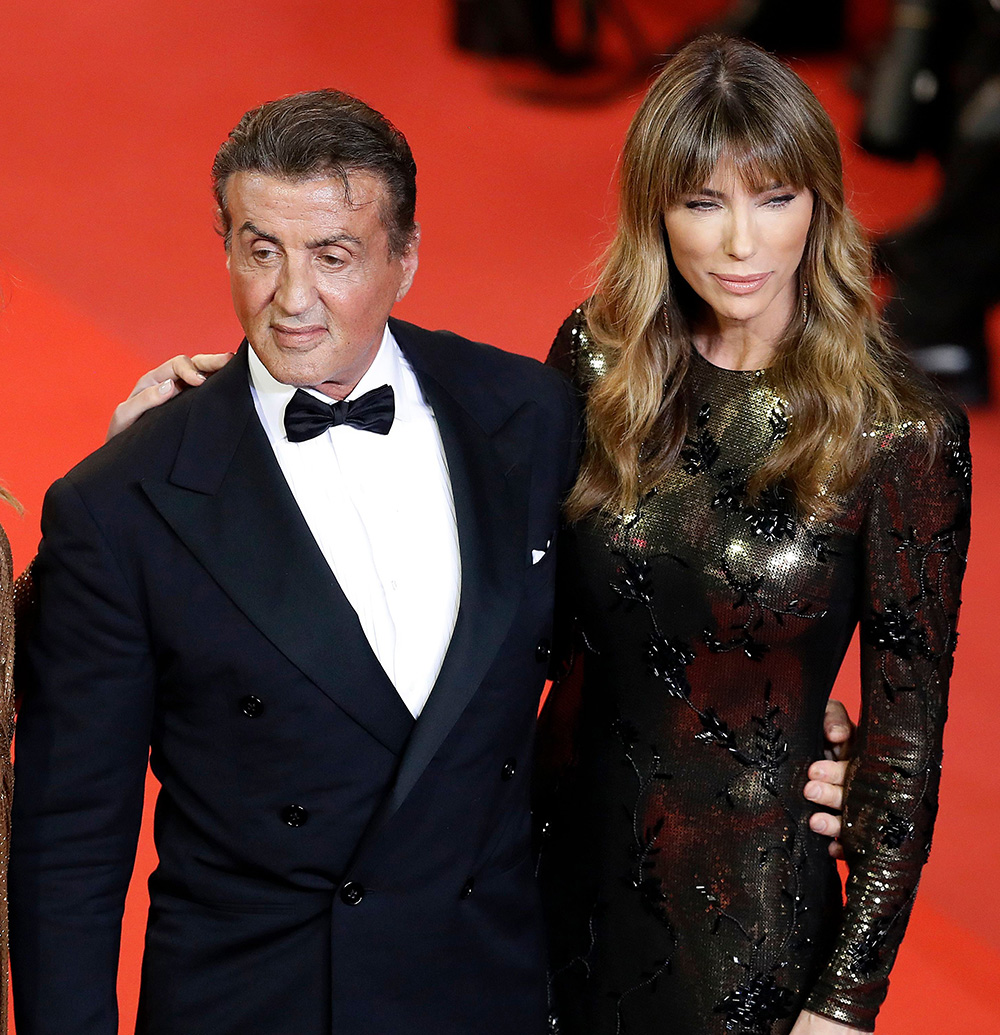 Sylvester Stallone (C) with his wife US model Jennifer Flavin (R) and daughter US actress Sistine Rose Stallone (L) arrive for the screening of 'Rambo V: Last Blood' at the 72nd annual Cannes Film Festival, in Cannes, France, 24 May 2019. The festival runs from 14 to 25 May.
Rambo V: Last Blood Premiere - 72nd Cannes Film Festival, France - 24 May 2019