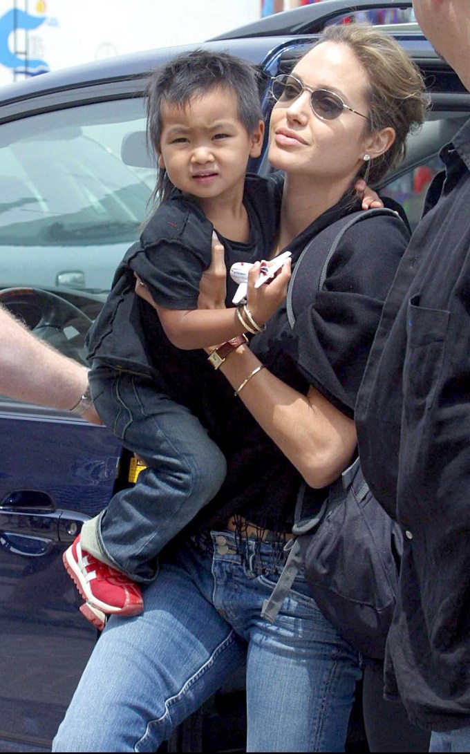 Angelina Jolie & Maddox In Spain