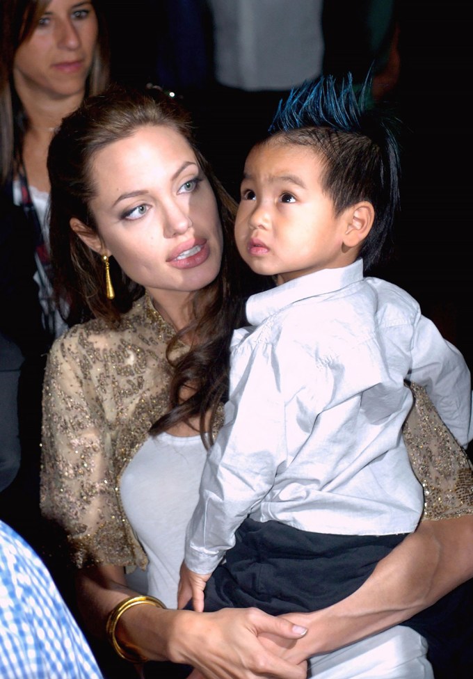 Angelina Jolie & Maddox At The 2004 Venice Film Festival