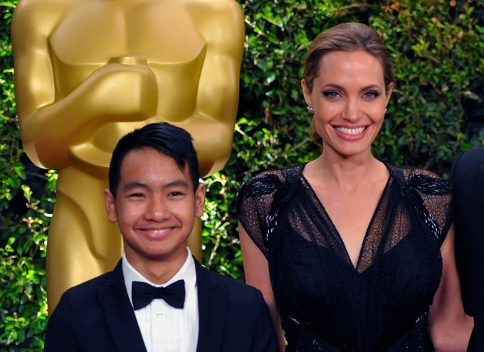 Angelina Jolie & Maddox At The 2013 Governor Awards