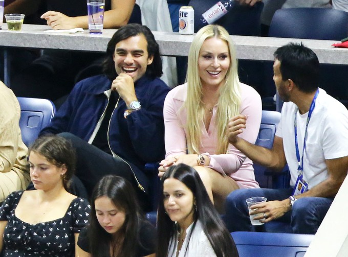 Lindsey Vonn & Diego Osorio Watch Serena