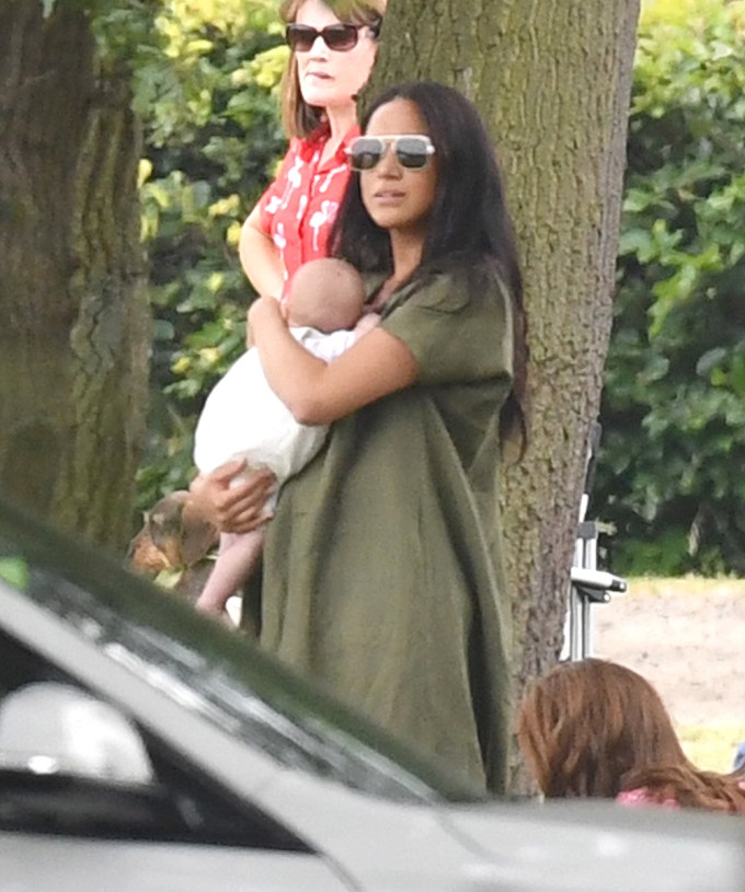 Meghan Markle Holds Archie