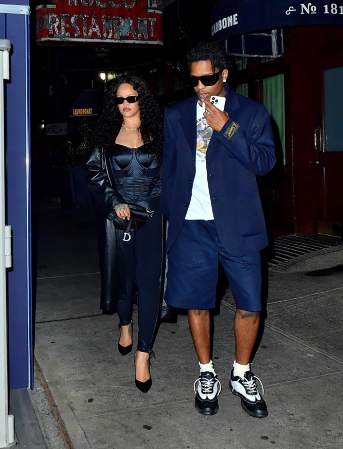 Rihanna & ASAP Rocky Leave Carbone