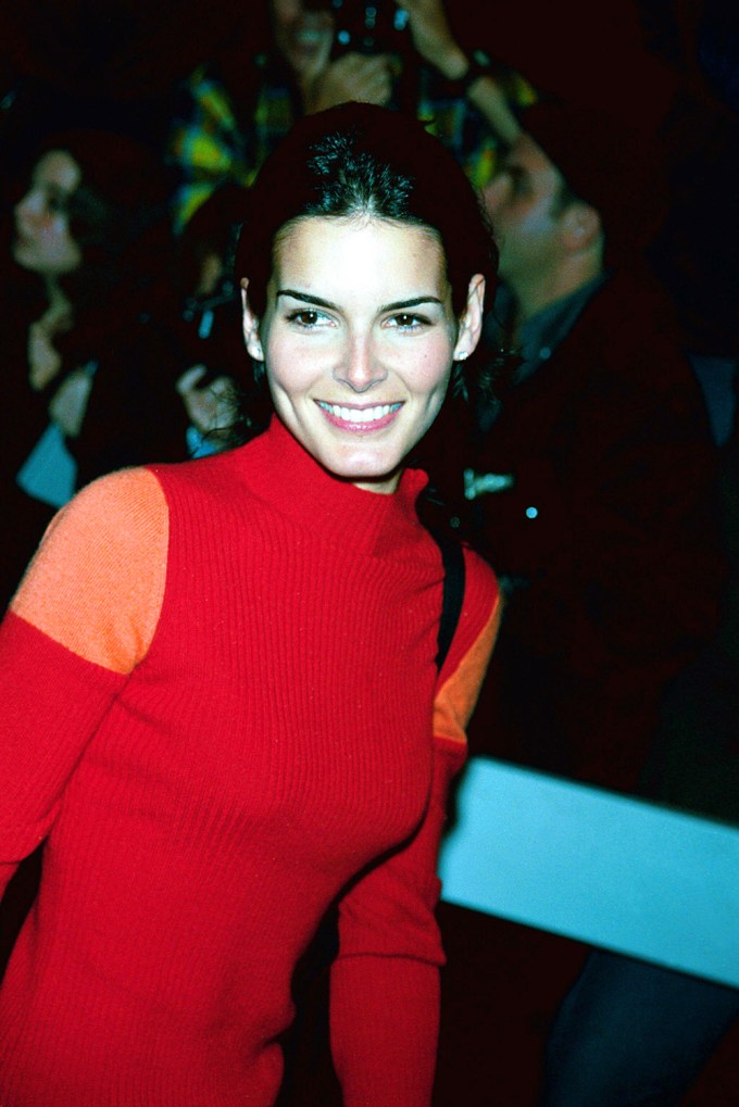 Angie Harmon in red