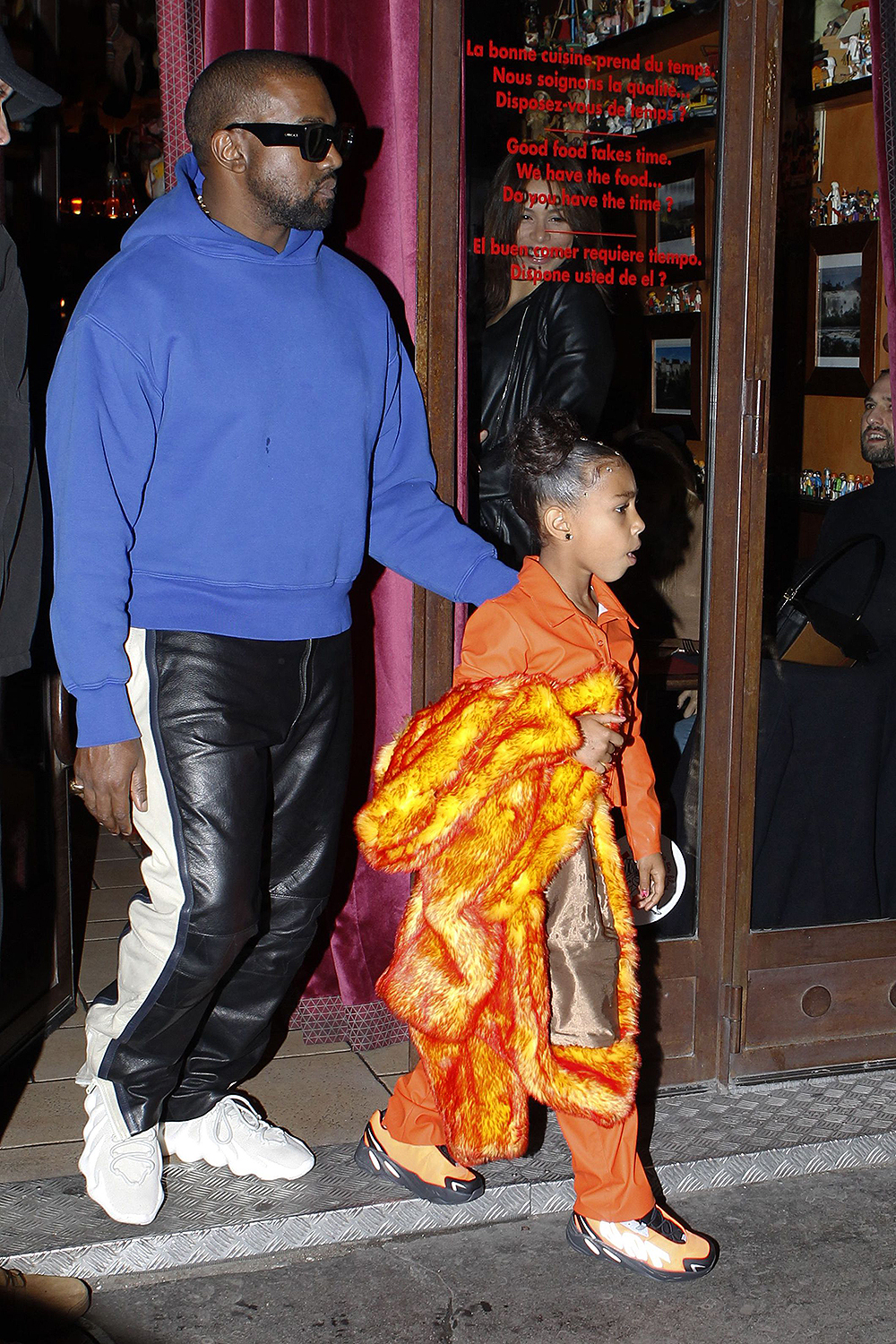 Kanye West, North West
Kim Kardashian and Kourtney Kardashian, out and about, Paris Fashion Week, France - 01 Mar 2020