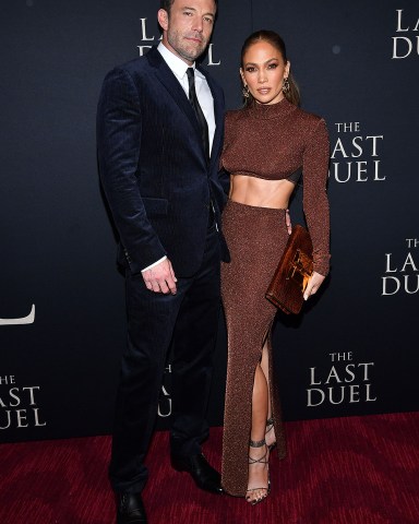 Ben Affleck and Jennifer Lopez
'The Last Duel' film premiere, Jazz at Lincoln Center, New York, USA - 09 Oct 2021