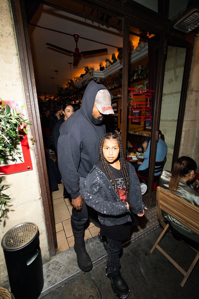 Kanye West & North Leave Dinner