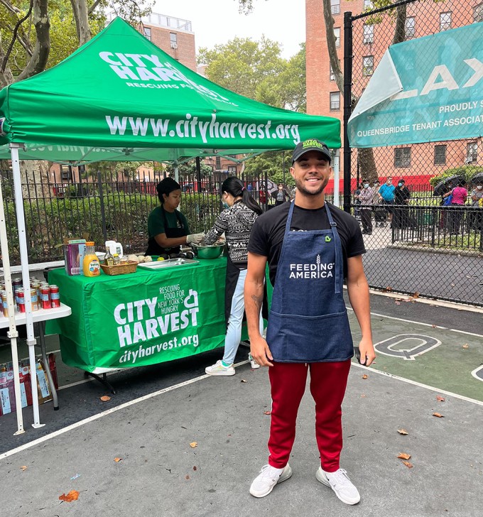 Nick Creegan Volunteers with Feeding America
