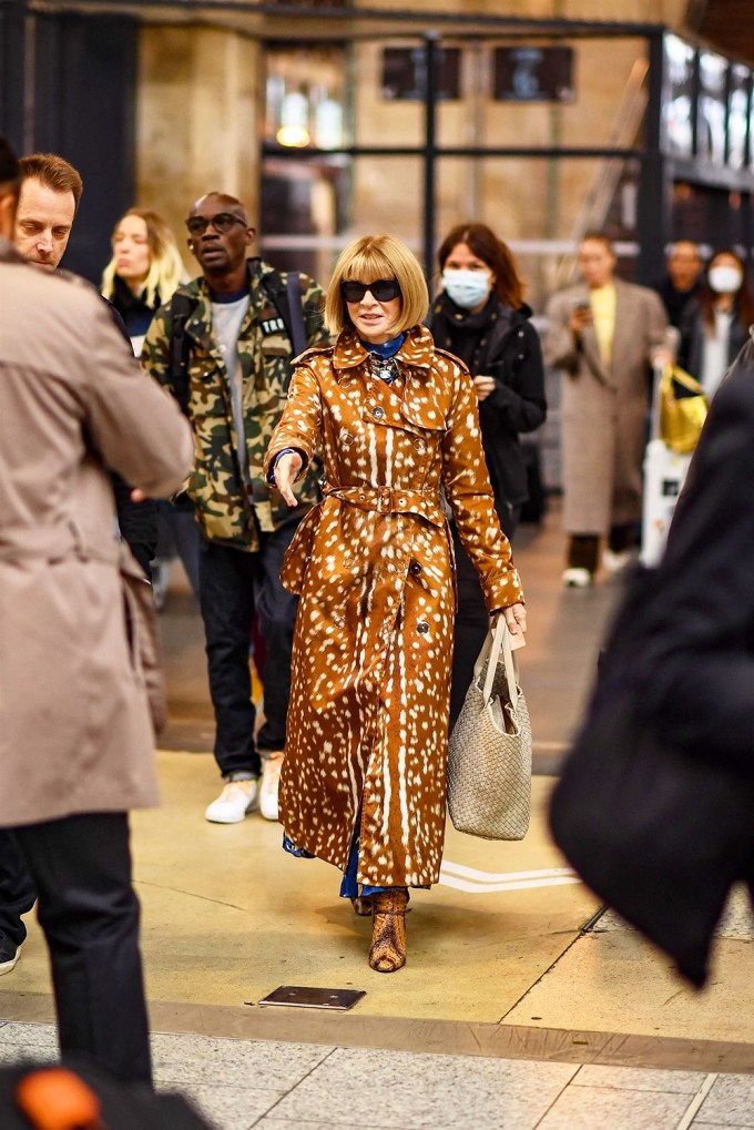 Anna Wintour Arrives At PFW