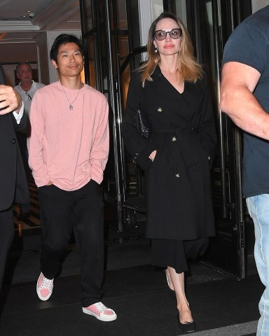 New York, NY  - Actress Angelina Jolie and Pax Jolie-Pitt step out for dinner in New York.

Pictured: Angelina Jolie, Pax Jolie-Pitt

BACKGRID USA 17 JULY 2023 

BYLINE MUST READ: JosiahW / BACKGRID

USA: +1 310 798 9111 / usasales@backgrid.com

UK: +44 208 344 2007 / uksales@backgrid.com

*UK Clients - Pictures Containing Children
Please Pixelate Face Prior To Publication*