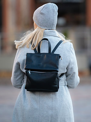black-backpack