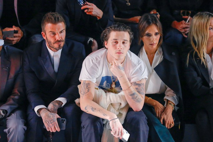 Victoria & David Beckham With Brooklyn Beckham