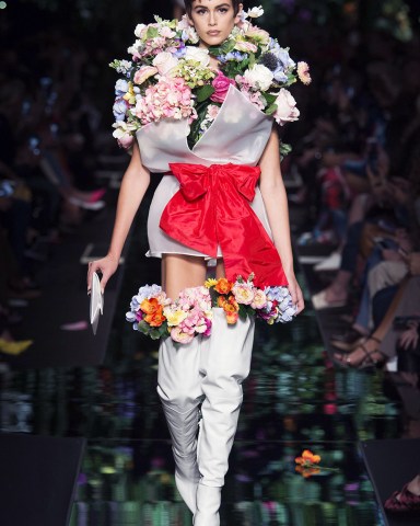 Kaia Gerber on the catwalkMoschino show, Runway, Spring Summer 2018, Milan Fashion Week, Italy - 21 Sep 2017