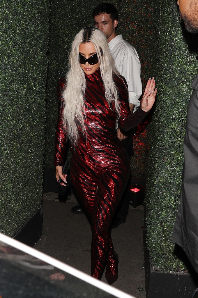 Kim Kardashian at Beyonce’s 41st birthday party