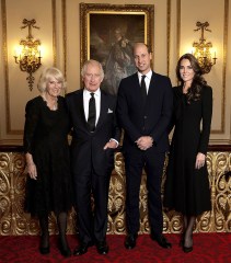 Handout image issued by Buckingham Palace, Camilla, Queen Consort, King Charles III, Prince William, Prince of Wales and Catherine, Princess of Wales pose for a photo ahead of their Majesties the King and the Queen Consort’s reception for Heads of State and Official Overseas Guests at Buckingham Palace, London, UK, on the 18th September 2022. 01 Oct 2022 Pictured: Handout image issued by Buckingham Palace, Camilla, Queen Consort, King Charles III, Prince William, Prince of Wales and Catherine, Princess of Wales pose for a photo ahead of their Majesties the King and the Queen Consort’s reception for Heads of State and Official Overseas Guests at Buckingham Palace, London, UK, on the 18th September 2022. Photo credit: James Whatling / MEGA TheMegaAgency.com +1 888 505 6342 (Mega Agency TagID: MEGA903251_001.jpg) [Photo via Mega Agency]