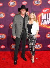 Trace Adkins, left, and Victoria Pratt arrive at the CMT Music Awards at the Bridgestone Arena, in Nashville, Tenn
2021 CMT Music Awards - Arrivals, Nashvillle, United States - 09 Jun 2021