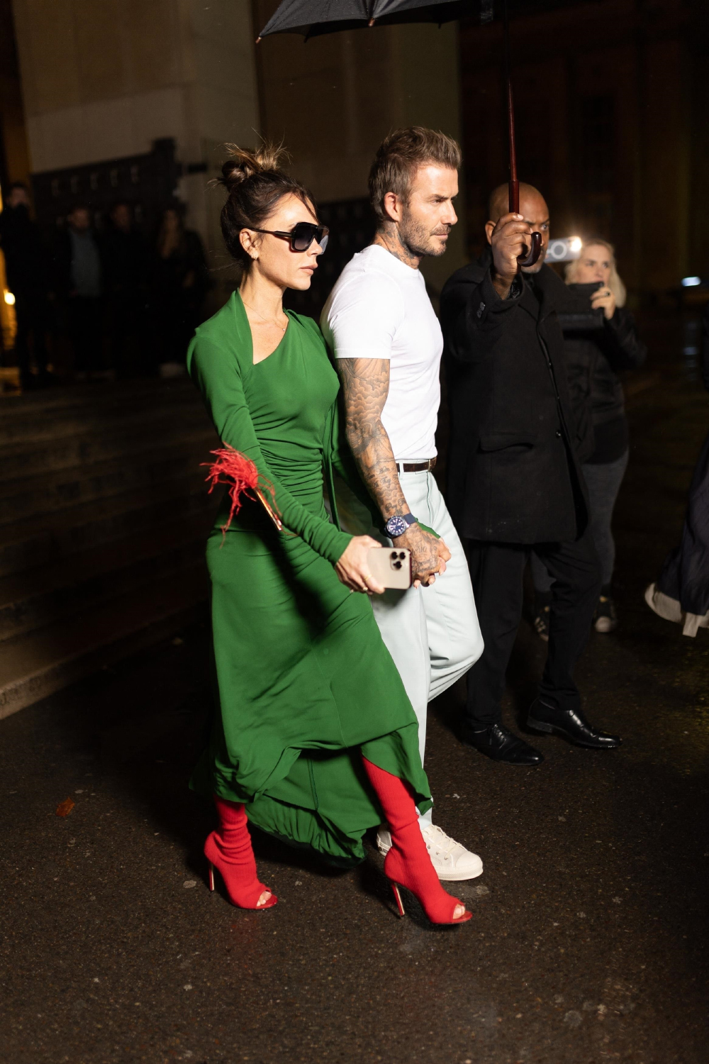 Paris, FRANCE  - *EXCLUSIVE*  - The Beckham family is seen making their fashionable exit from Victoria Beckham's fashion show after party during Fashion Week in Paris, France.

Pictured: Victoria Beckham, David Beckham

BACKGRID USA 30 SEPTEMBER 2022 

BYLINE MUST READ: Best Image / BACKGRID

USA: +1 310 798 9111 / usasales@backgrid.com

UK: +44 208 344 2007 / uksales@backgrid.com

*UK Clients - Pictures Containing Children
Please Pixelate Face Prior To Publication*