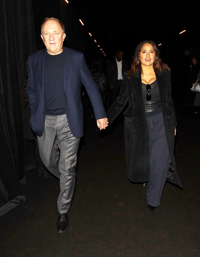 Salma Hayek & Francois-Henri Pinault At Balenciaga