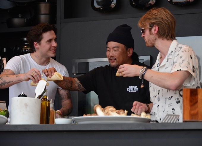 Brooklyn Beckham With Finneas & Roy Choi