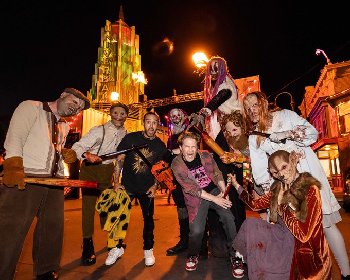 Pete Wentz & Seth Green At Halloween Horror Nights