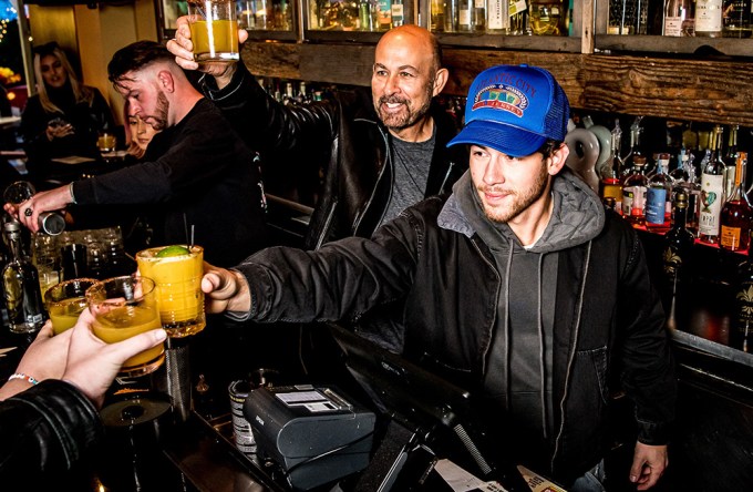 Nick Jonas & John Varvatos- Villa One Tequila in NY