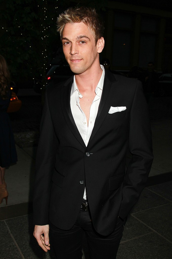 Aaron Carter at a screening