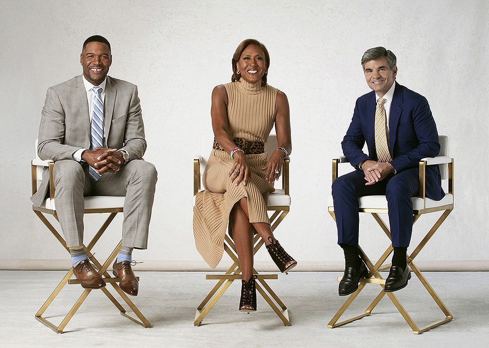 GOOD MORNING AMERICA - 6/21/22  ‘’Good Morning America,’’ airs weekdays Monday-Friday, 7am-9am, ET on ABC.
(ABC/Heidi Gutman)
MICHAEL STRAHAN, ROBIN ROBERTS, GEORGE STEPHANOPOULOS