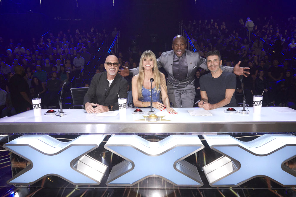 AMERICA'S GOT TALENT: ALL-STARS -- "Judges/Host" -- Pictured: (l-r) Howie Mandel, Heidi Klum, Terry Crews, Simon Cowell -- (Photo by: Trae Patton/NBC)