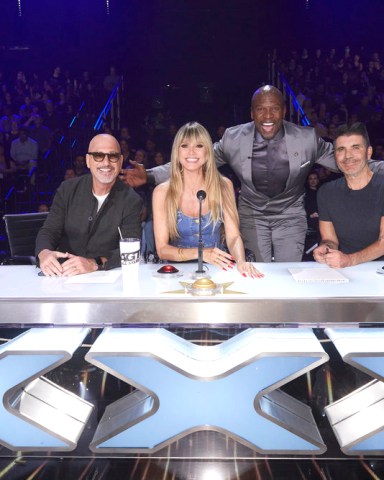 AMERICA'S GOT TALENT: ALL-STARS -- "Judges/Host" -- Pictured: (l-r) Howie Mandel, Heidi Klum, Terry Crews, Simon Cowell -- (Photo by: Trae Patton/NBC)