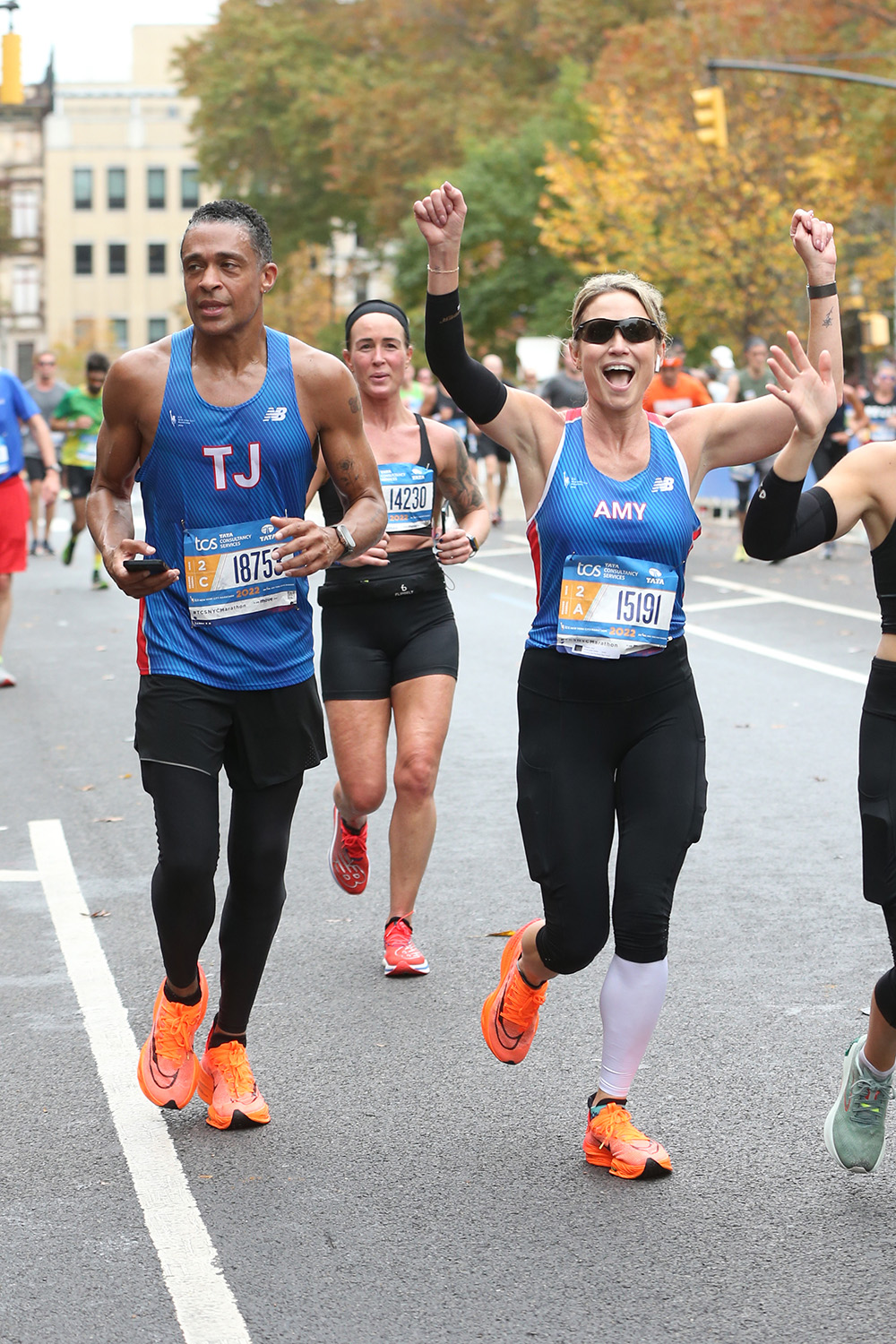 Amy Robach and T.J. Holmes run through Harlem in the New York City Marathon in New York City, NY, USA.

Pictured: Loutelious "T. J." Holmes,Jr.,Amy Robach
Ref: SPL5500250 061122 NON-EXCLUSIVE
Picture by: Christopher Peterson / SplashNews.com

Splash News and Pictures
USA: +1 310-525-5808
London: +44 (0)20 8126 1009
Berlin: +49 175 3764 166
photodesk@splashnews.com

World Rights