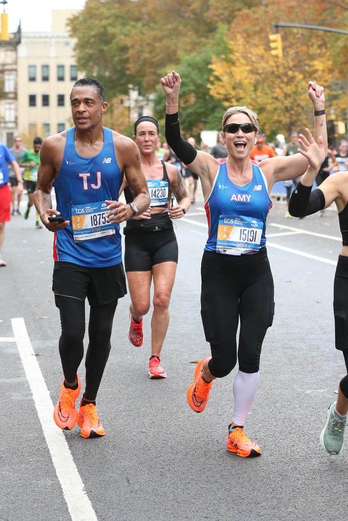 Amy Robach & T.J. Holmes Running In NYC