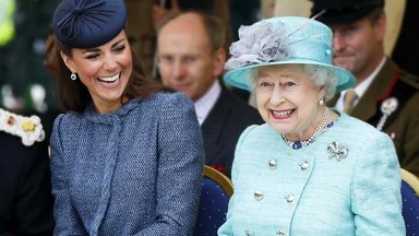 Kate Middleton and Queen Elizabeth II