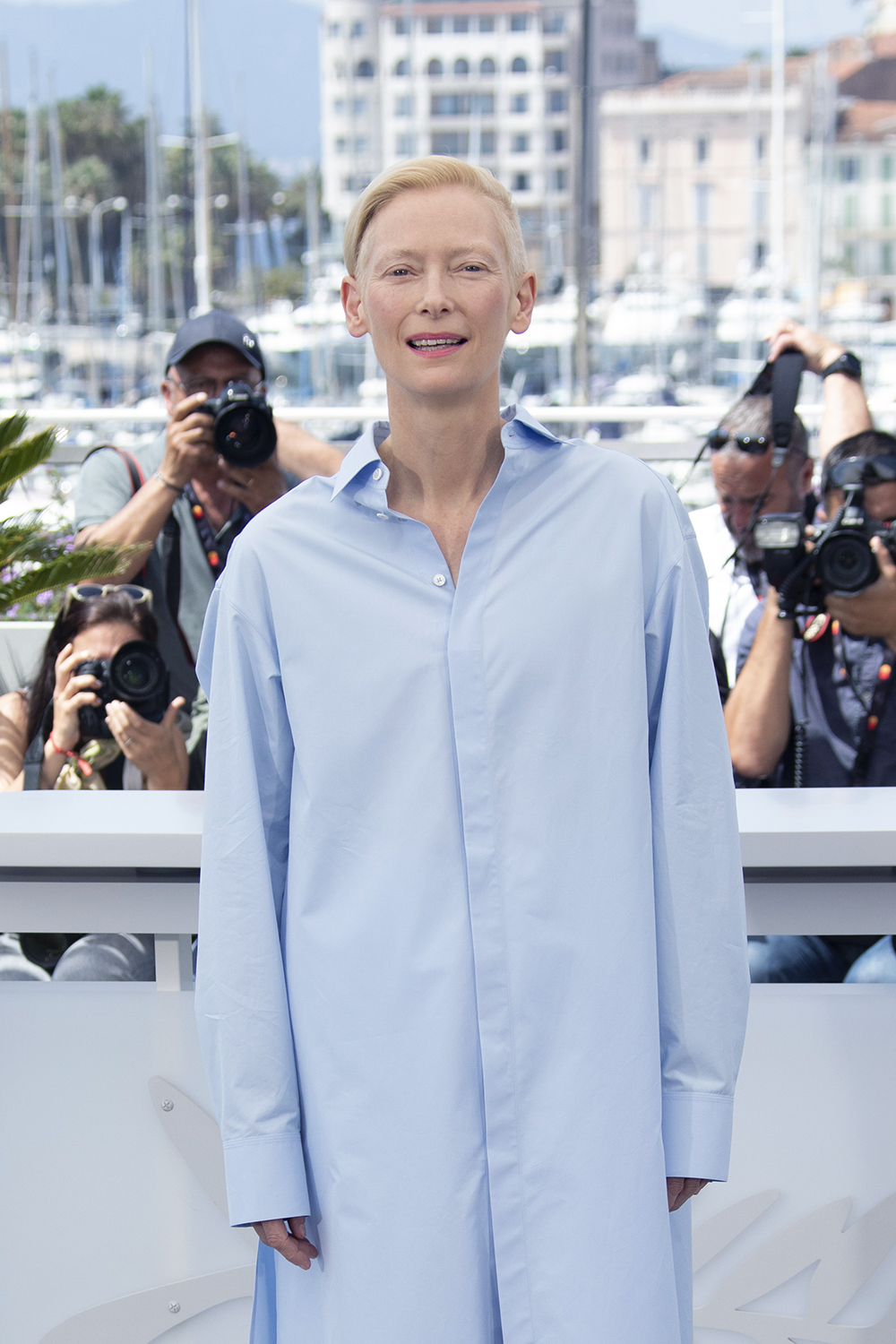 Photocall for "Three Thousand Years Of Longing (Trois Mille Ans A T'Attendre)" during the 75th annual Cannes film festival at Palais des Festivals on May 21, 2022 in Cannes, France. 21 May 2022 Pictured: Tilda Swinton. Photo credit: KCS Presse / MEGA TheMegaAgency.com +1 888 505 6342 (Mega Agency TagID: MEGA860142_028.jpg) [Photo via Mega Agency]