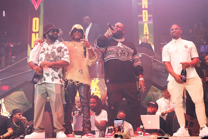 Jamie Foxx, Rick Ross, Busta Rhymes, and Fat Joe at LIV Miami
