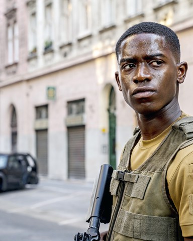 OUTSIDE THE WIRE, Damson Idris, 2021.  ph: Jonathan Prime /© Netflix / Courtesy Everett Collection