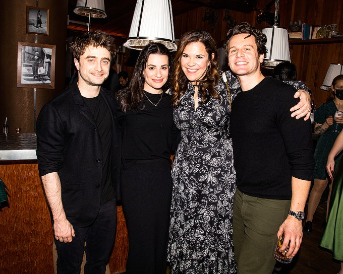 Daniel Radcliffe, Lea Michele, Lindsay Mendez, and Jonathan Groff