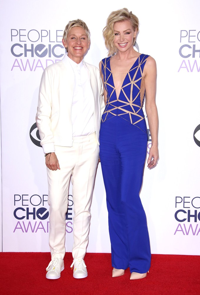 Ellen DeGeneres & Portia de Rossi at the 2015 People’s Choice Awards