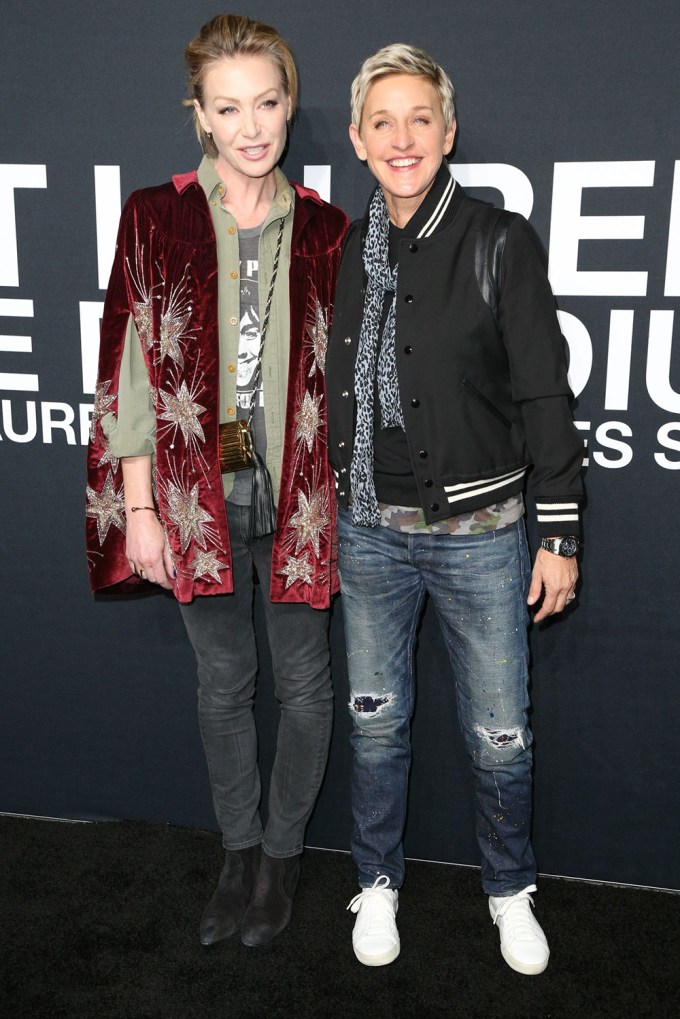 Ellen DeGeneres & Portia de Rossi at Saint Laurent